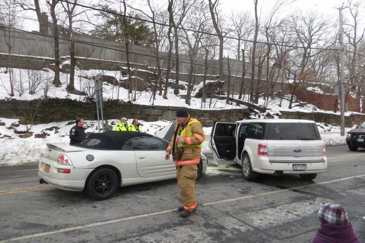 Two-Car Crash Closes Boston Post Road In Rye During Rush-Hour