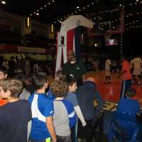 <p>Dozens of young Knicks&#x27; fans lined up Friday night for autographs from their favorite Westchester players.</p>