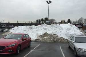 The Lot Is Full (Of Snow) At Quaker Ridge In New Rochelle