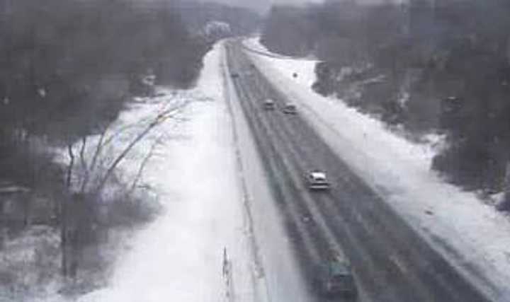 A look at the Taconic State Parkway at Underhill Avenue in Yorktown at around 8 a.m. Monday.