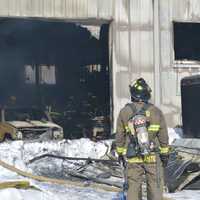 <p>Firefighters spent Tuesday afternoon battling a blaze at a farm in Southeast.</p>