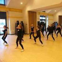 <p>The Ridgefield High School Dance Team practices at the Ridgefield Recreation Center. </p>