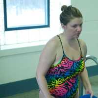 <p>Megan O&#x27;Brien of Southport hits the pool. </p>