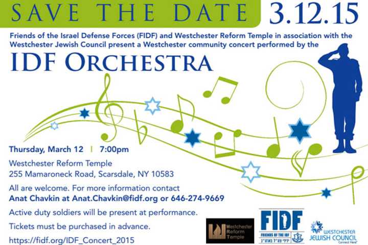 Westchester Reform Temple, Westchester Jewish Council To Hold Concert