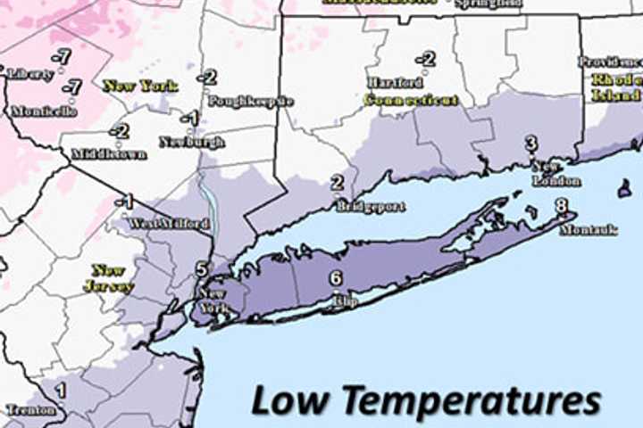 Wind-Chill Factors Well Below Zero Linger In Fairfield 