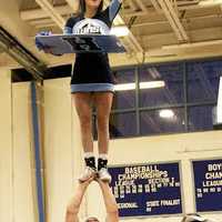 <p>Sophia O&#x27;Halloran is lifted by Maksym Skoryk.</p>