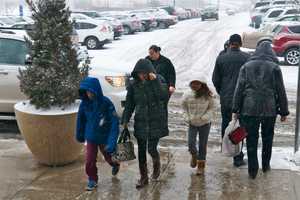 Area Residents Flock To Danbury Fair Mall As The Snow Flies