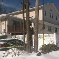 <p>The home on Adelphia Avenue in Harrison, N.Y., where a recently retired White Plains police officer is alleged to have shot to death his two teenaged daughters and then killed himself Saturday.</p>