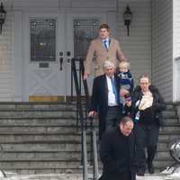 <p>Outside Coxe &amp; Graziano Funeral Home on Thursday where hundreds of friends, relatives and Harrison High School students grieved the deaths of Alissa and Deanna Hochman.</p>