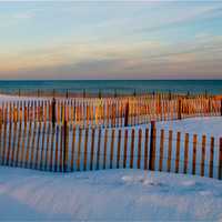 <p>Snow fences do their job. </p>