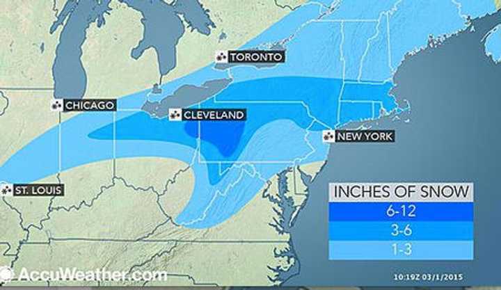 A look at snowfall projections for the latest storm.