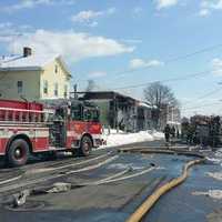 <p>Bridgeport firefighters responded to the blaze at about 11 a.m. Monday. </p>