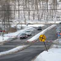 <p>A grade crossing in Chappaqua, pictured, whose drawbacks include proximity to the Saw Mill River Parkway and Horace Greeley High School.</p>