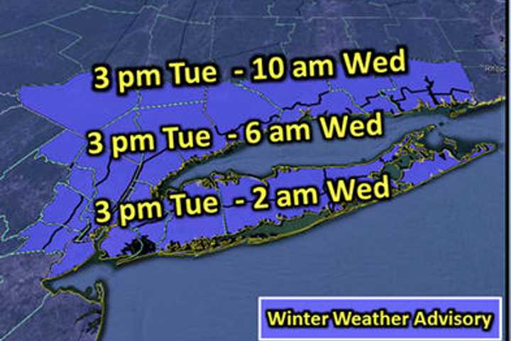 Winter Weather Advisory Issued For New Round Of Snow In Fairfield