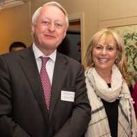 <p>Boys &amp; Girls Club of Northern Westchester board members Kevin Bannon (left) and Muffin Dowdle (right) with Leslie Lampert, owner, Café of Love.</p>