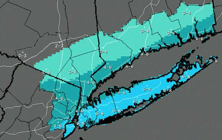 Fairfield County could see more accumulating snow in the third storm to hit the area this week. 