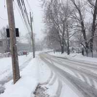 <p>Marble Avenue in Pleasantville following Thursday&#x27;s snowstorm</p>