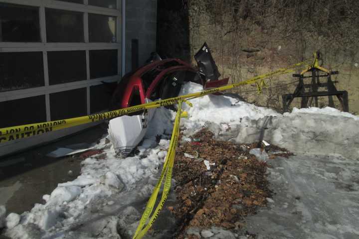 Roof Collapse Crushes Cars In Ossining