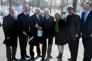 Painting The Green Line Preps Eastchester For St. Patrick's Day Parade