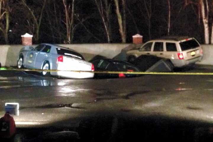 Ossining Rooftop Collapses, Swallows Four Cars