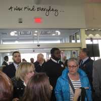 <p>A view from inside Saks Fifth Avenue OFF 5TH as customers streamed into the newly opened shop at 29 Tarrytown Road in Greenburgh.</p>