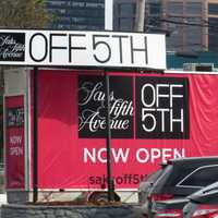 <p>A sign off of Route 119 guided shoppers to the new Saks Fifth Avenue OFF 5TH store at 29 Tarrytown Road.</p>