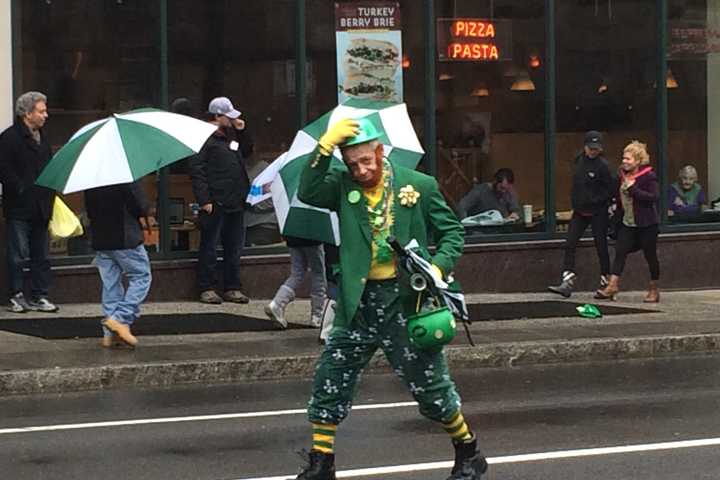 White Plains Enjoys Wet St. Patrick's Day Parade