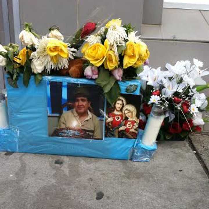 A small shrine has been built in honor of Antonio Muralles of Stamford near the spot where he was stabbed to death at the McDonald&#x27;s in downtown Stamford. 