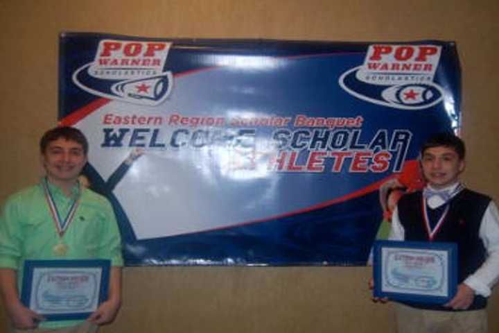 Pop Warner Eastern Region Scholar Team Honors Two Eastchester MS Students