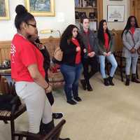 <p>Lt. Gov. Nancy Wyman talks to HEART students.</p>