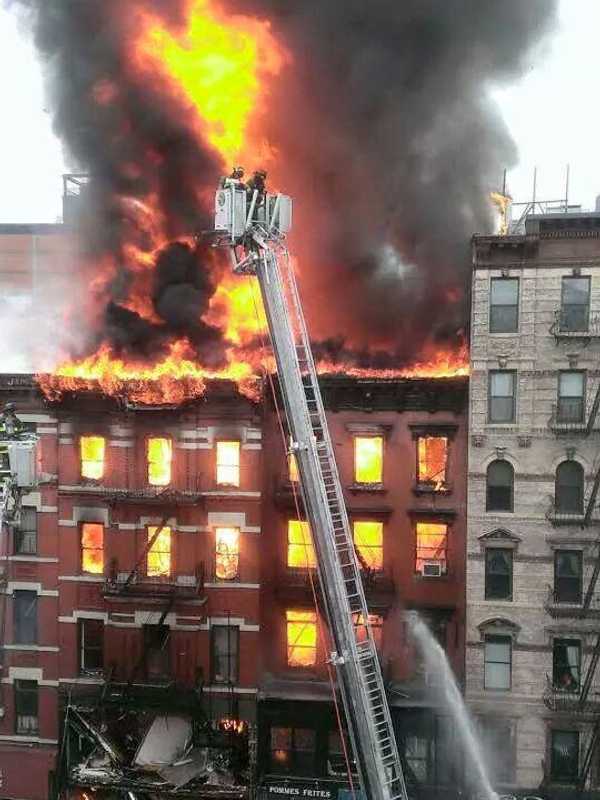 Manhattan Building Collapses After Apparent Gas Explosion