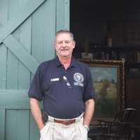 <p>A Weir Farm volunteer staffs the Weir studio. </p>