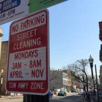 <p>Signs have been posted to warn people not to park on designated streets while sweeping is taking place.</p>