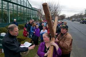 Darien's Faithful Usher In Good Friday By Carrying Cross
