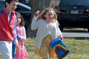 Easter Bunny Hides Treats For Kids At Greenwich Church