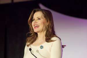 Greenwich Crowd Greets Actress Geena Davis At Fundraising Luncheon