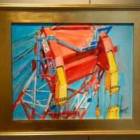 <p>William P. Grant&#x27;s &quot;Top of the Crane&quot; won the Golden Acrylics Award.</p>