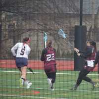 <p>The Eastchester High School girls lacrosse team beat rival Harrison High School in a 12-3 win Tuesday.</p>