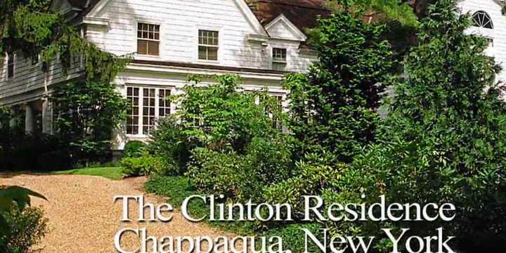 The NBC SNL parody on Hillary Clinton preparing her election announcement views begins with a view of the Clintons&#x27; home in Chappaqua.