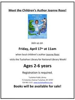 Children's Author Joanne Roos to Visit Tuckahoe Library
