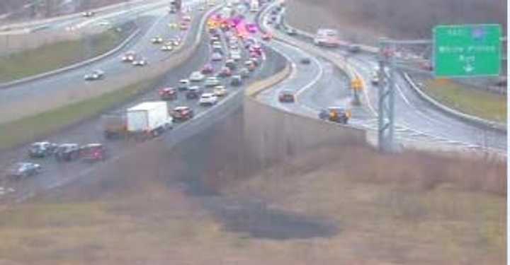 A look at the intersection of I-87 and at I-287 on Tuesday.