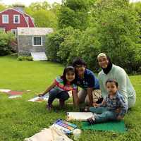 <p>A family takes part in art at Weir Farm National Historic Site in Ridgefield and Wilton.</p>