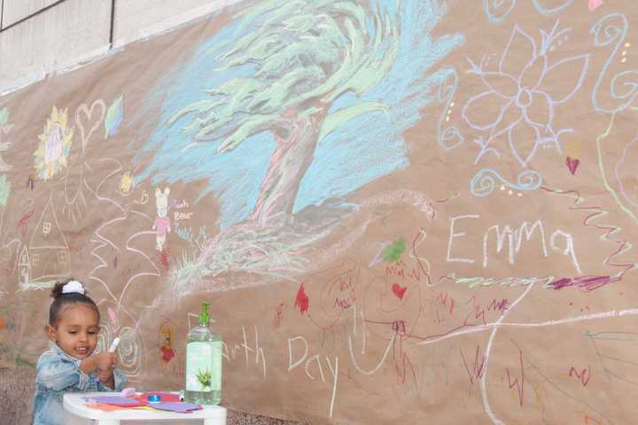 White Plains Celebrates Earth Day With Exhibits, Music And Lots Of Chalk