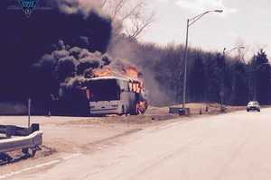 Bus Carrying UConn Students Catches Fire On Mass Turnpike, No Injuries
