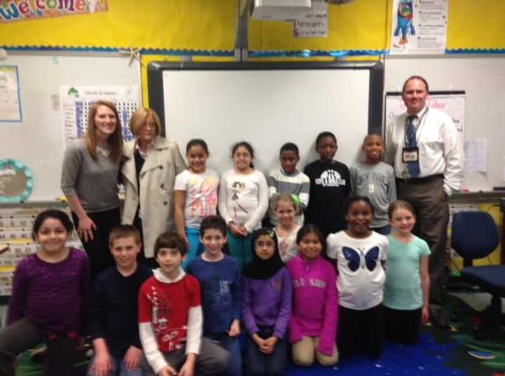 Students at Davenport Ridge Elementary School in Stamford. Davenport Ridge Elementary School was recently named a 2015-2016 Banner School by the State Education Resource Center (SERC).