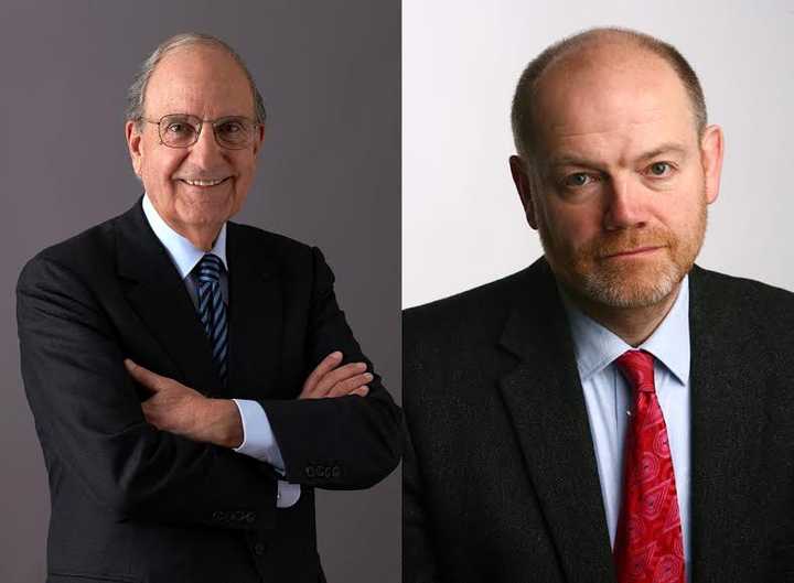 George Mitchell, left, and Mark Thompson.