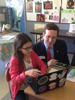 Byram Hills Students Show Assemblyman Buchwald How They Use Technology