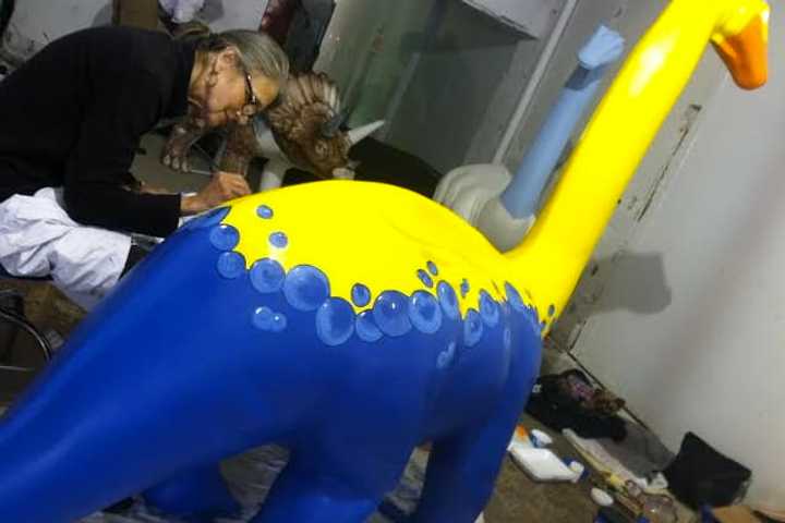 Dinosaur Art Comes To Life In Downtown Stamford This Summer