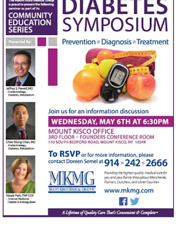 Mount Kisco Medical Group Plans Diabetes Symposium