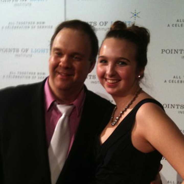 Robert Mathes, a musician from Cos Cob, with his daughter, Emma. 